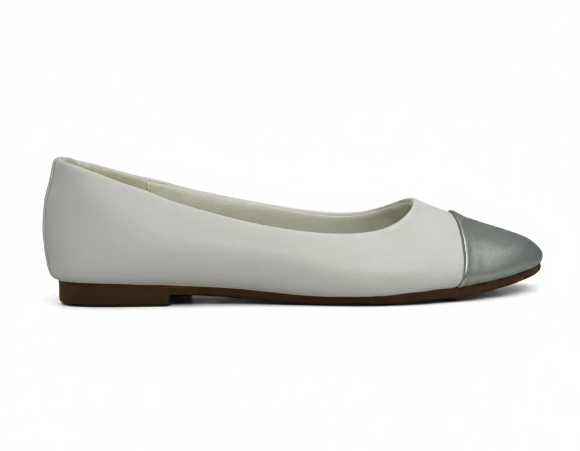 COD. SC102 BAILARINA WHITE  PUNTERA SILVER