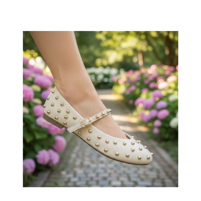 COD.V05 BAILARINA TACHUELAS BEIGE